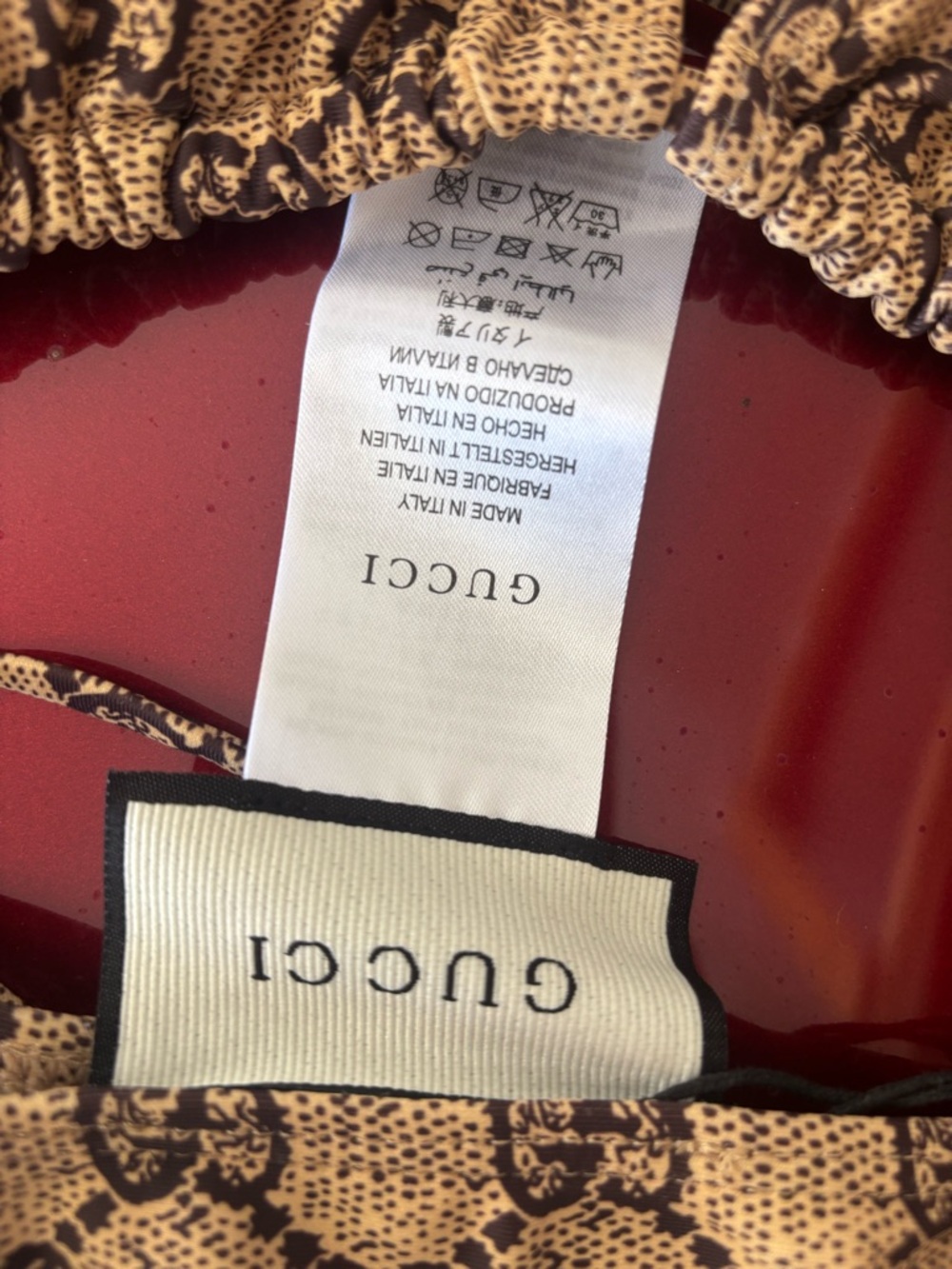 Gucci Brown Beige GG Logo Triangle Bikini - Picture 3 of 3